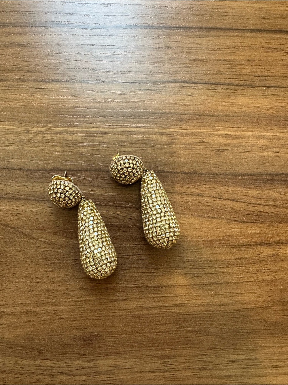 Deepa Gurnani gold drop earrings